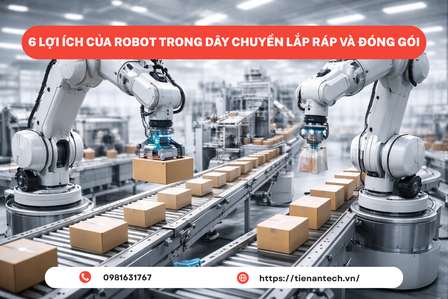6 lợi ích của robot trong dây chuyền lắp ráp và đóng gói